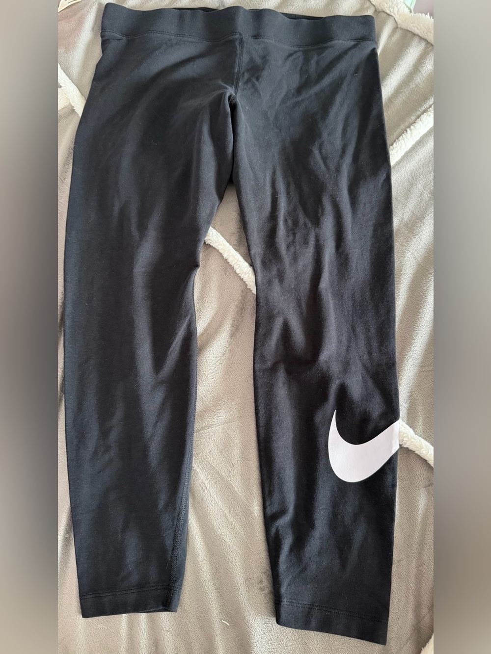 Black with white Nike leggings